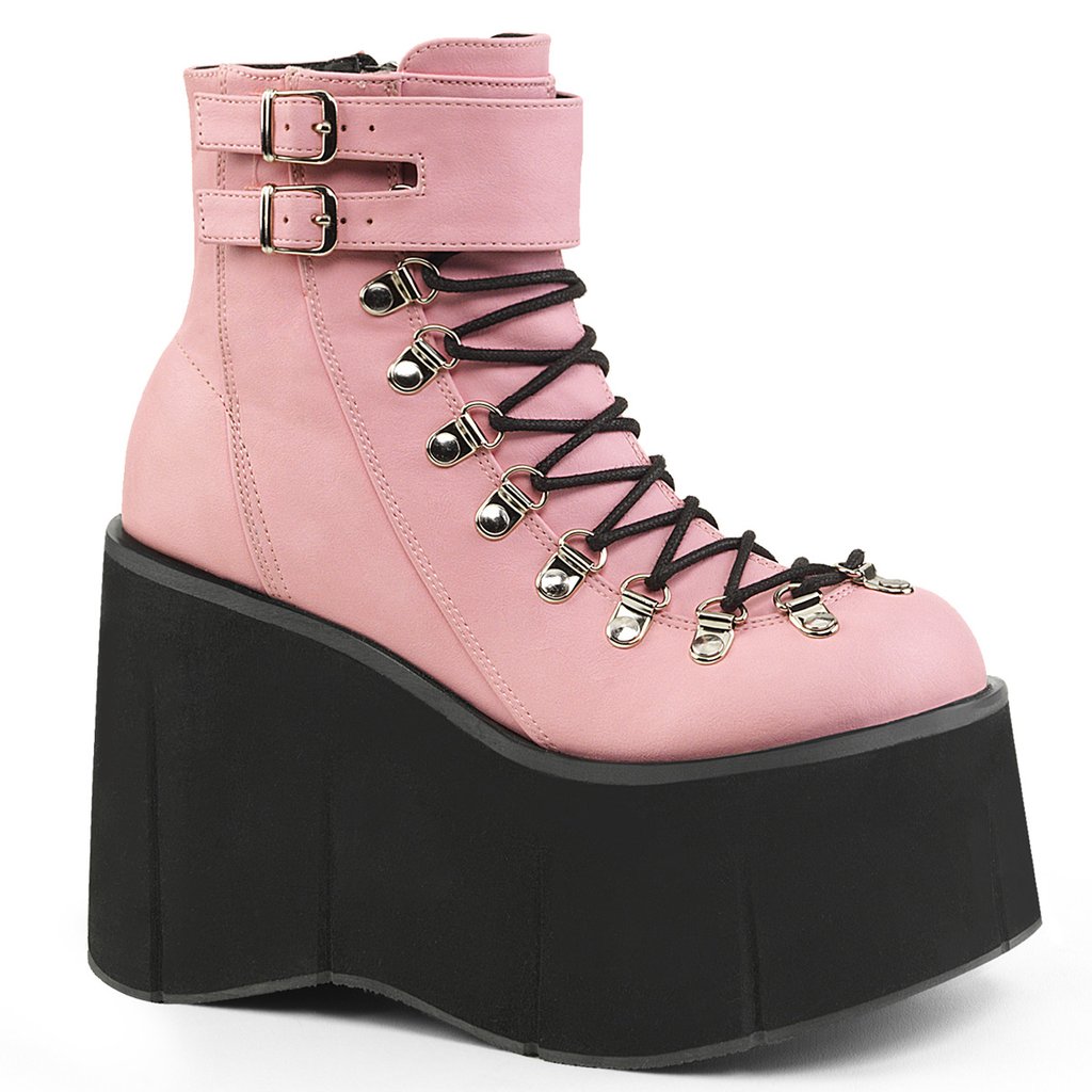 Bottines Demonia Kera 21 Vegan Cuir Femme - Rose 34786-KMJE